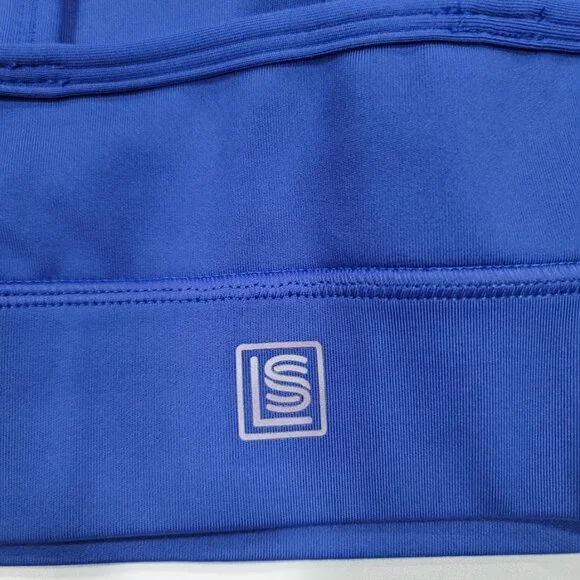 Laundry by Shelli Segal Blue Cross-Back Sports Bra Sz SM - Picture 3 of 6